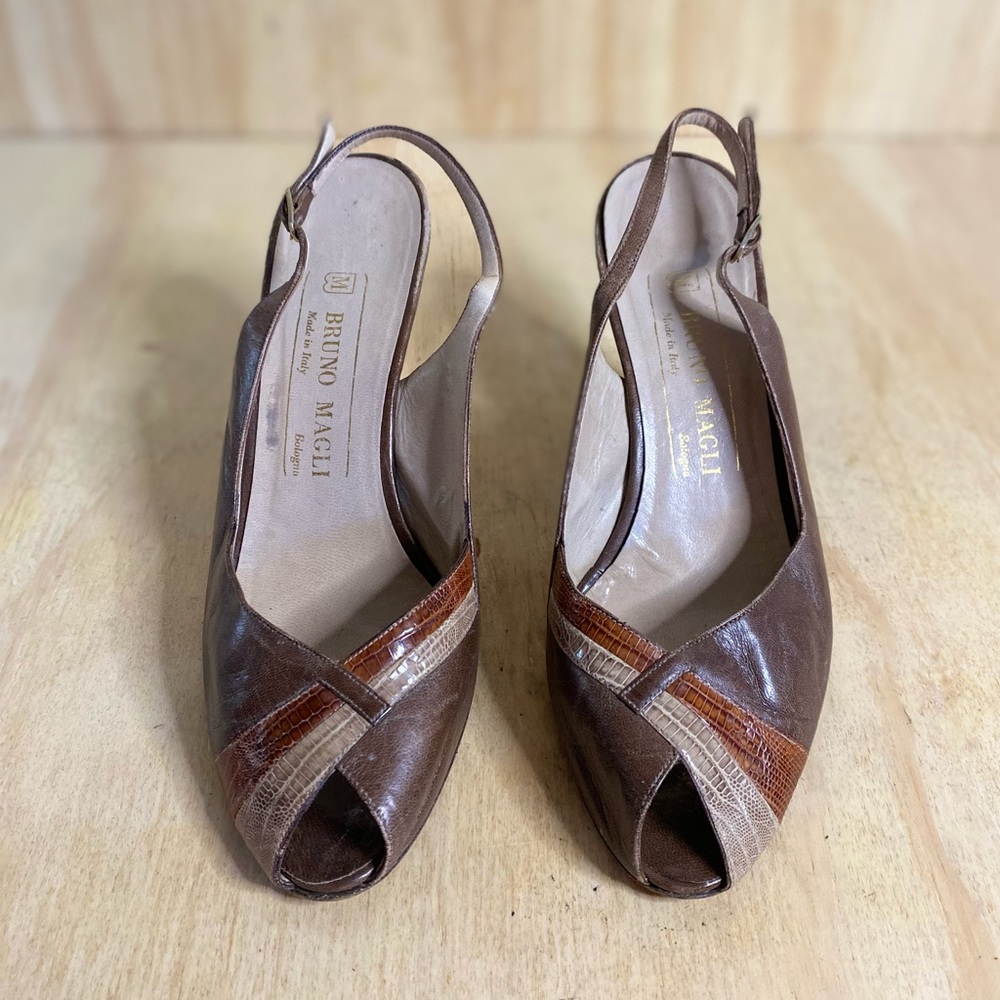 Bruno Magli Brown Low Heels